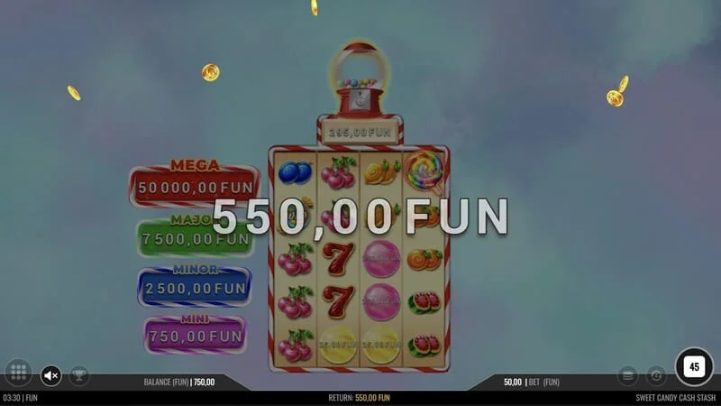 Sweet Candy Cash Stash - grunnspil með vinningslínu
